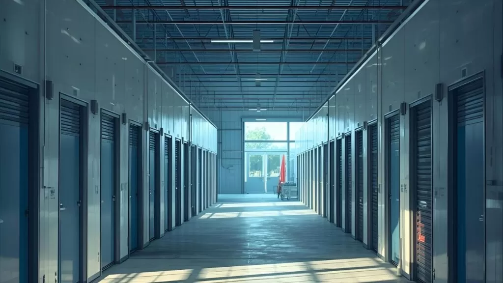 Galeria com várias unidades de self storage.