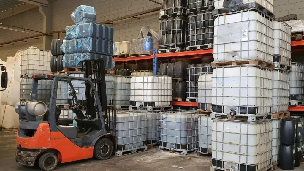 Galpão de armazenamento.